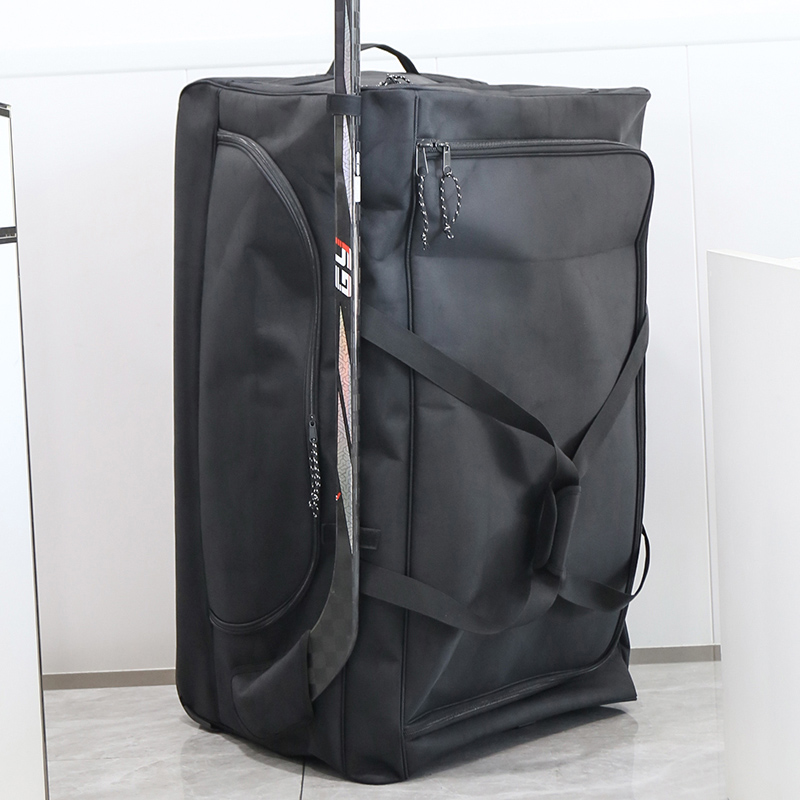 Borsa per attrezzatura da hockey su ghiaccio oversize personalizzabile su ruote