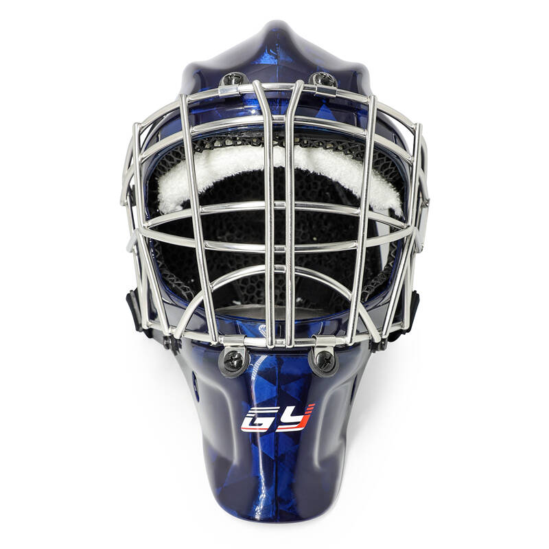 Casco da portiere per hockey su ghiaccio XL con fodera stampata in 3D su misura per la massima protezione