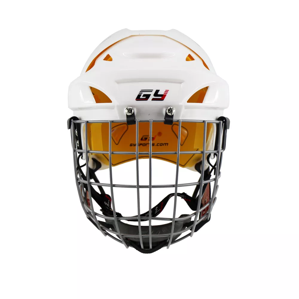 Casco da giocatore di hockey per testa rotonda