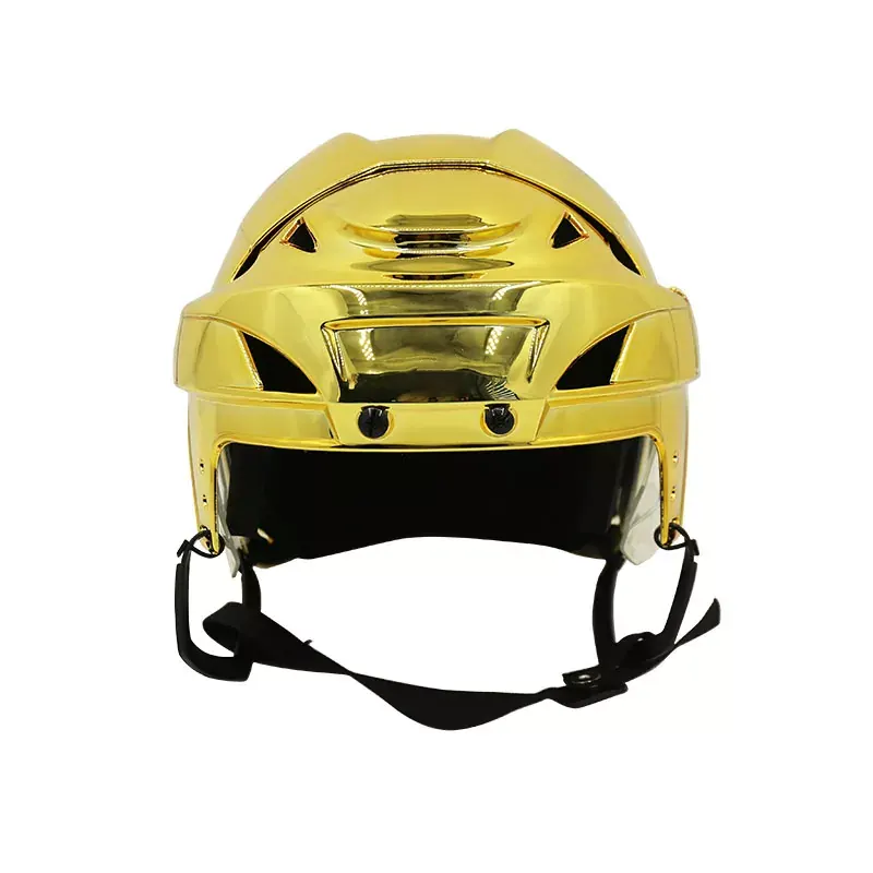 Casco da giocatore di hockey con oro elettrolitico