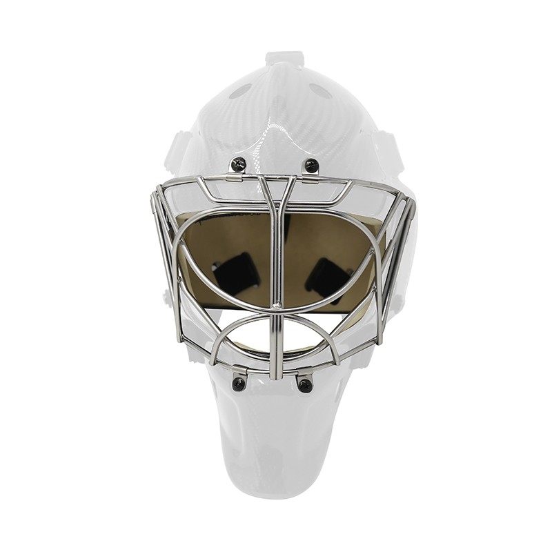 Casco da portiere da hockey bianco Cat Eyes